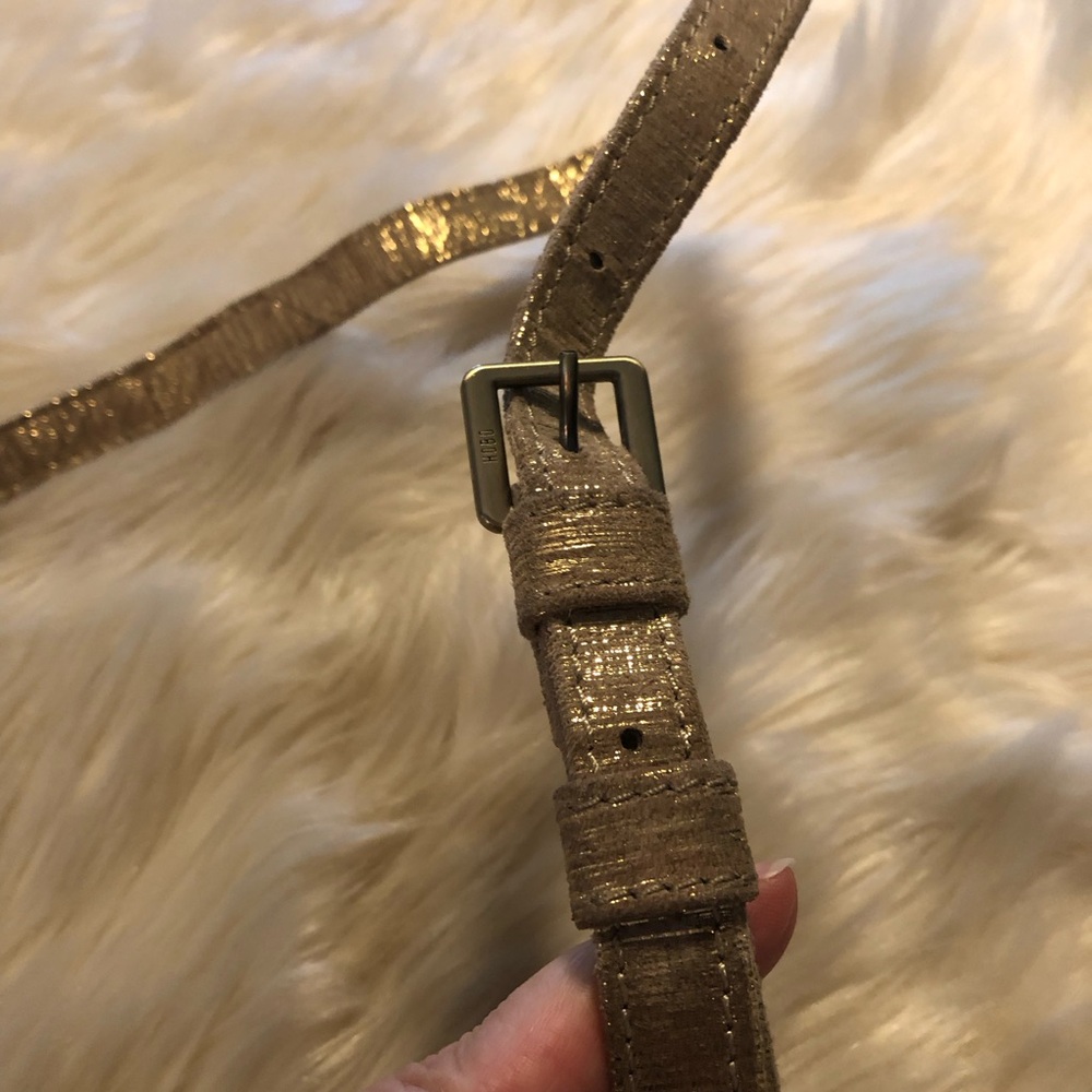 Hobo International gold metallic leather crossbody purse - Picture 9 of 12